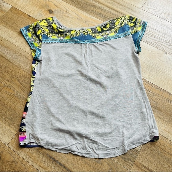 A.n.a Printed Satin Like Short Sleeve Top - Picture 6 of 6